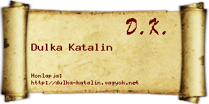 Dulka Katalin névjegykártya